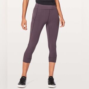 Lululemon In Movement Crop Everlux 19” Black Currant 2